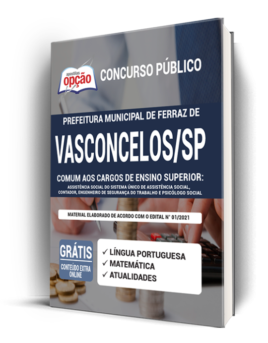 Apostila Prefeitura  Ferraz de Vasconcelos - SP 2021 - Ensino Superior