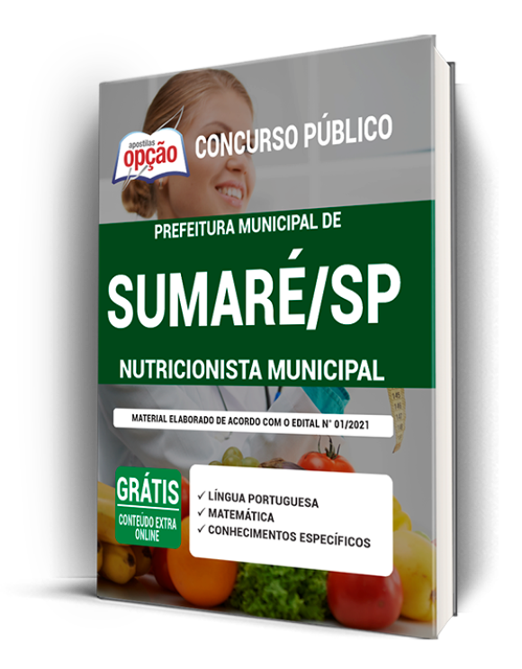 Apostila Prefeitura Sumaré - SP 2021 Nutricionista Municipal