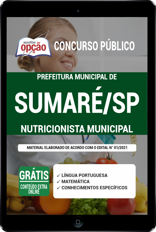 Apostila Prefeitura Sumaré - SP em PDF Nutricionista Municipal 2021