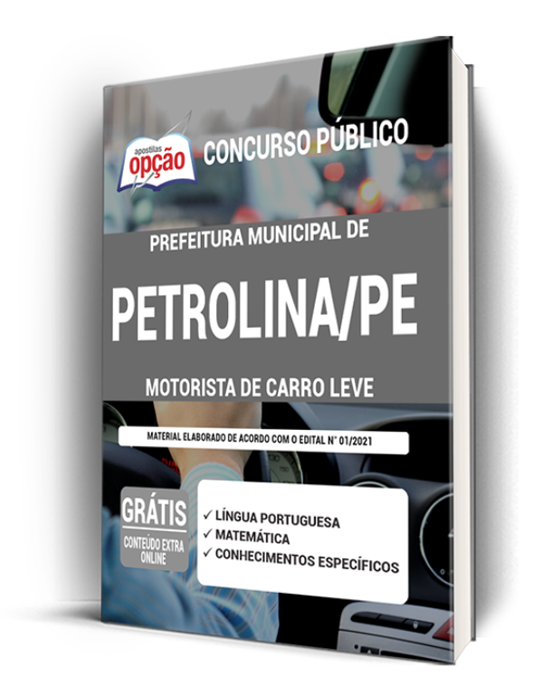 Apostila Prefeitura de Petrolina - PE 2021 - Motorista de Carro Leve