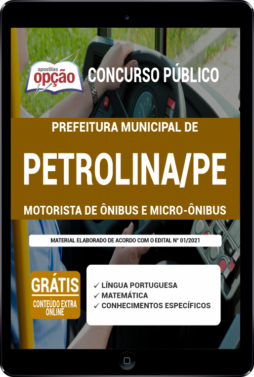 Apostila Prefeitura Petrolina - PE PDF Motorista Ônib Micro-Ônib 2021