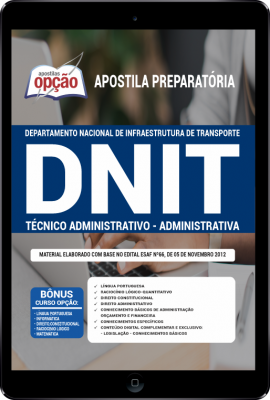 Apostila DNIT em PDF - Técnico Administrativo - Administrativa