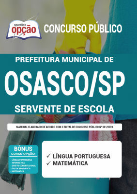 Apostila Prefeitura de Osasco - SP - Servente de Escola