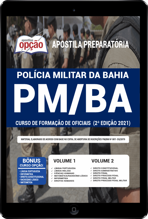 Apostila PM-BA PDF - Formação de Oficiais (2ª Edição) 2021