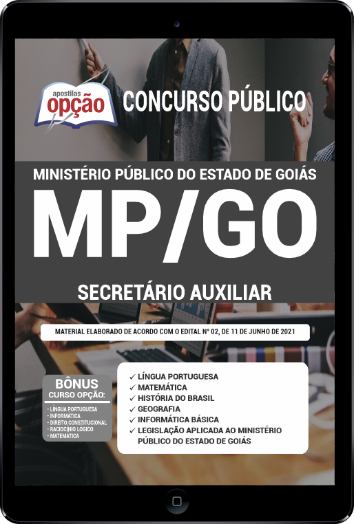 Apostila MP-GO em PDF - Secretário Auxiliar 2021