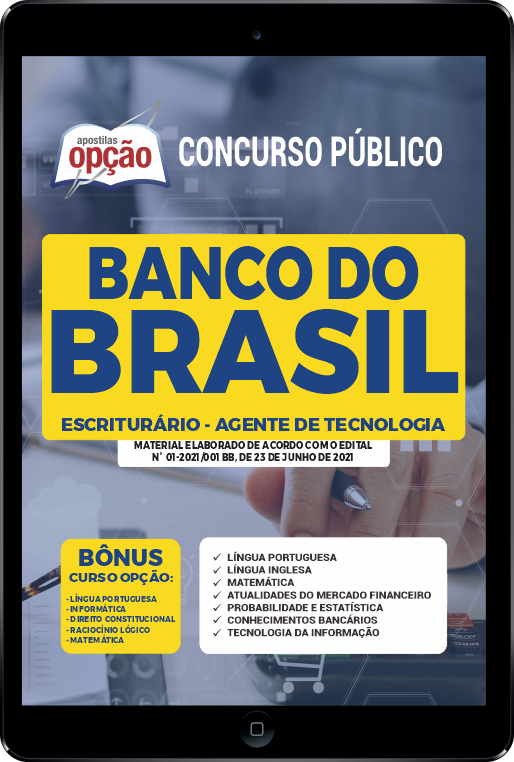 Apostila Banco do Brasil PDF - Escriturário Agente de Tecnologia 2021