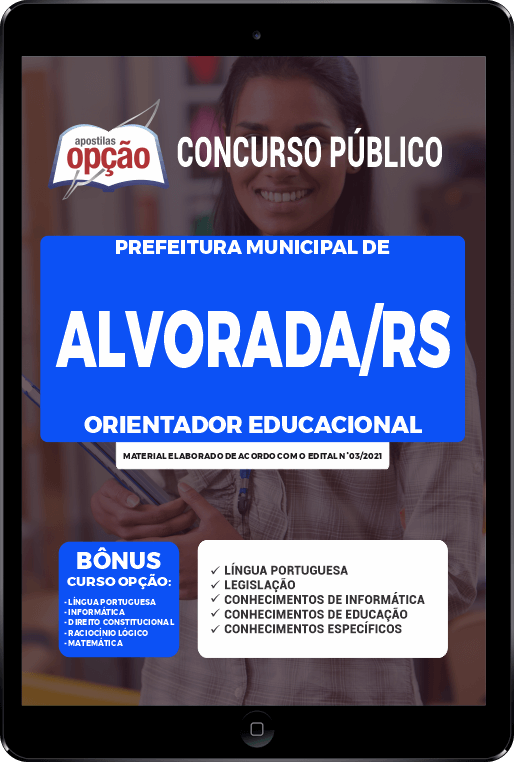 Apostila Prefeitura  de Alvorada - RS PDF - Orientador Educacional 2021