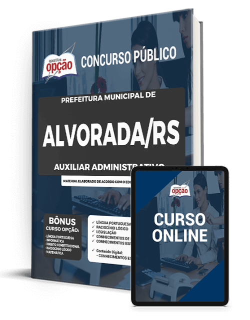 Apostila Prefeitura  de Alvorada - RS 2021 - Auxiliar Administrativo