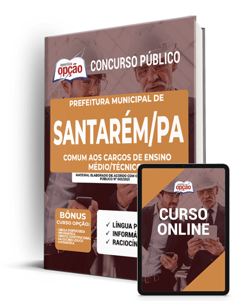 Apostila Prefeitura  Santarém PA 2021 Comum Ensino Médio/Técnico