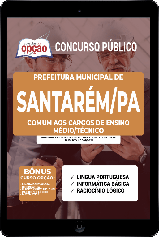 Apostila Prefeitura  Santarém PA PDF Comum Ensino Médio/Técnico 2021