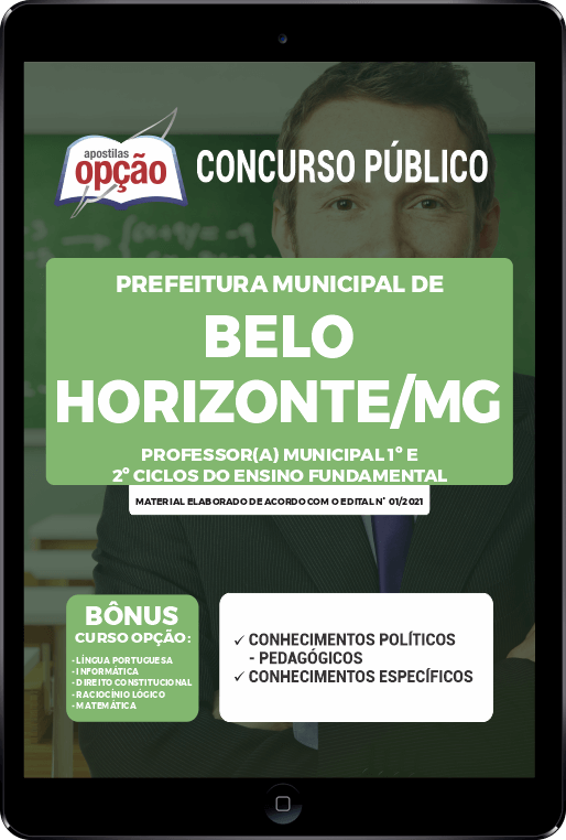 Apostila Prefeitura  Belo Horizonte - MG PDF - Professor(a) Municipal 2021