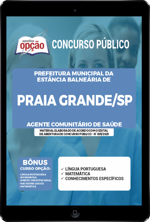 Apostila Prefeitura  Praia Grande SP PDF - Agente Comunitário de Saúde 2021