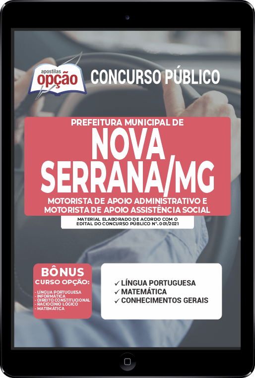 Apostila Prefeitura  Nova Serrana - MG PDF - Motorista 2021