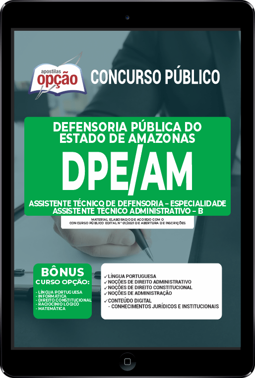 Apostila DPE-AM PDF - Assistente Técnico de Defensoria - Adm 2021