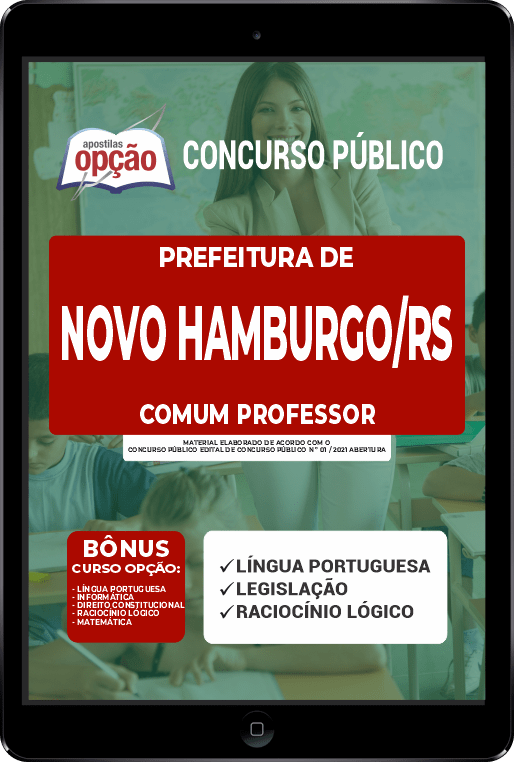 Apostila Prefeitura de Novo Hamburgo - RS PDF - Comum Professor 2021