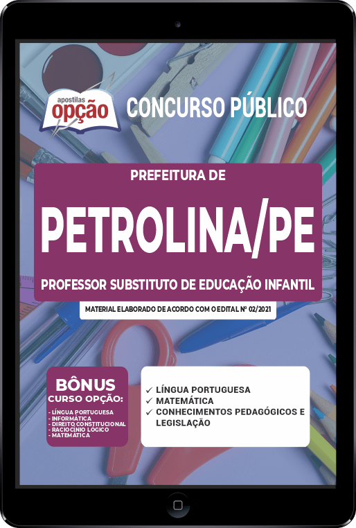 Apostila Prefeitura  Petrolina - PE PDF - Professor Subst Educ Infantil 2021