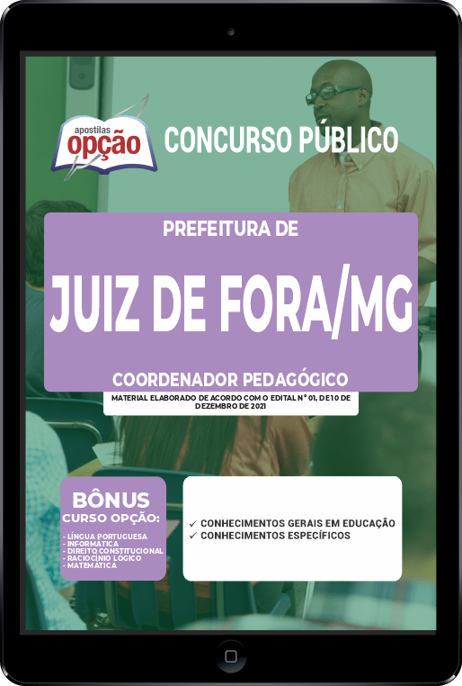 Apostila Prefeitura  Juiz de Fora MG PDF - Coordenador Pedagógico 2021