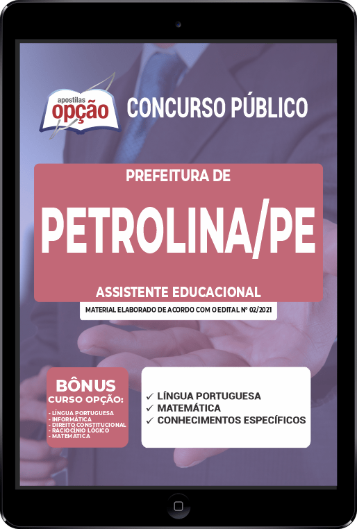 Apostila Prefeitura Petrolina - PE PDF - Assistente Educacional 2021