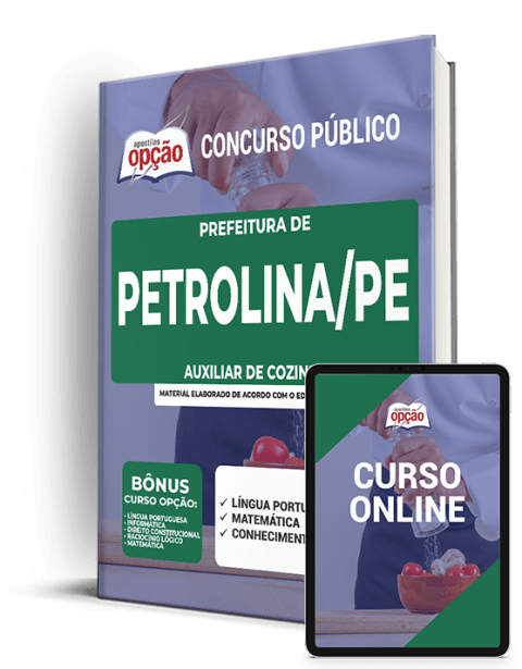 Apostila Prefeitura  Petrolina - PE 2021 - Auxiliar de Cozinha