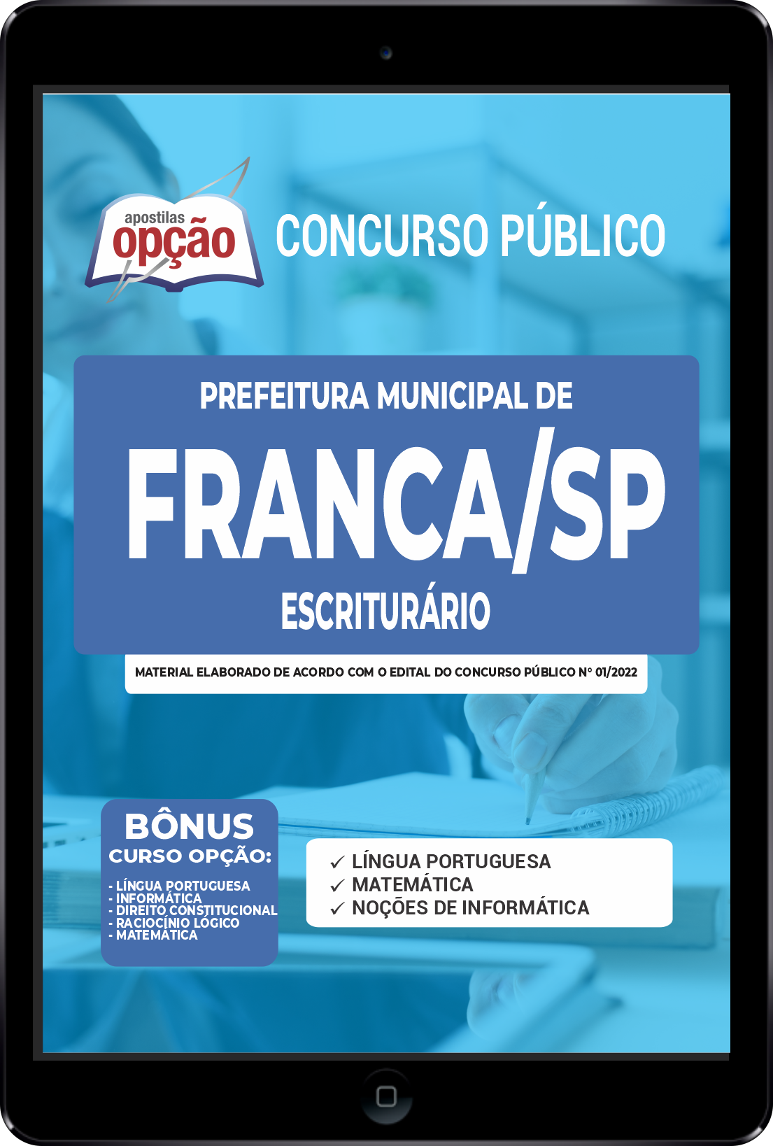 Apostila Prefeitura de Franca - SP PDF - Escriturário 2022