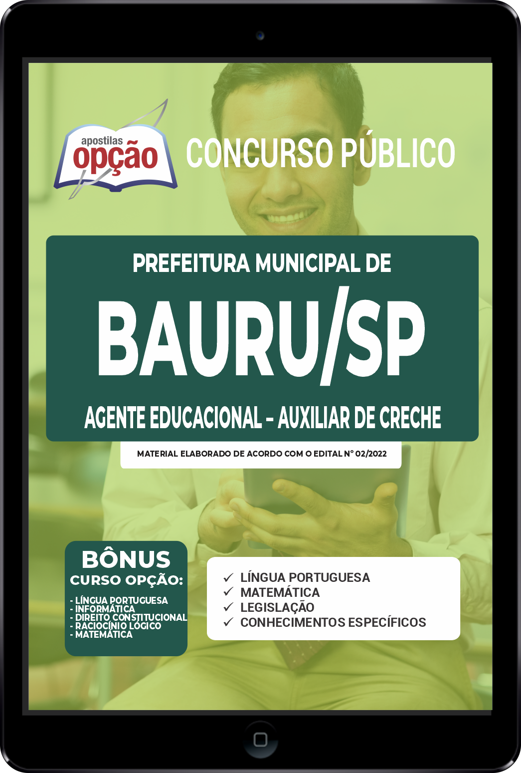 Apostila Prefeitura de Bauru - SP PDF - Auxiliar de Creche 2022