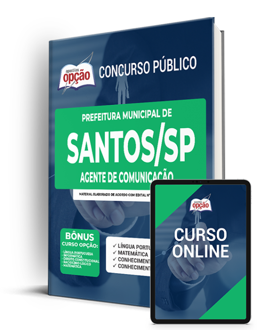 Apostila Prefeitura de Santos - SP 2022 - Agente de Comunicação