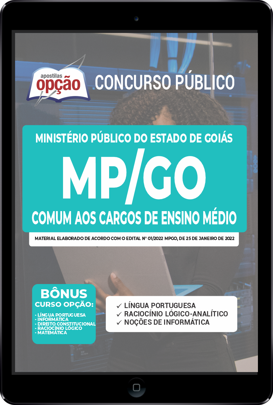 Apostila MP-GO PDF - Comum aos Cargos de Ensino Médio 2022