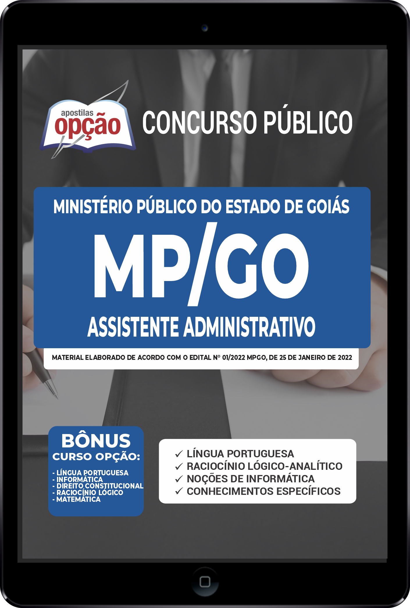 Apostila MP-GO PDF - Assistente Administrativo 2022