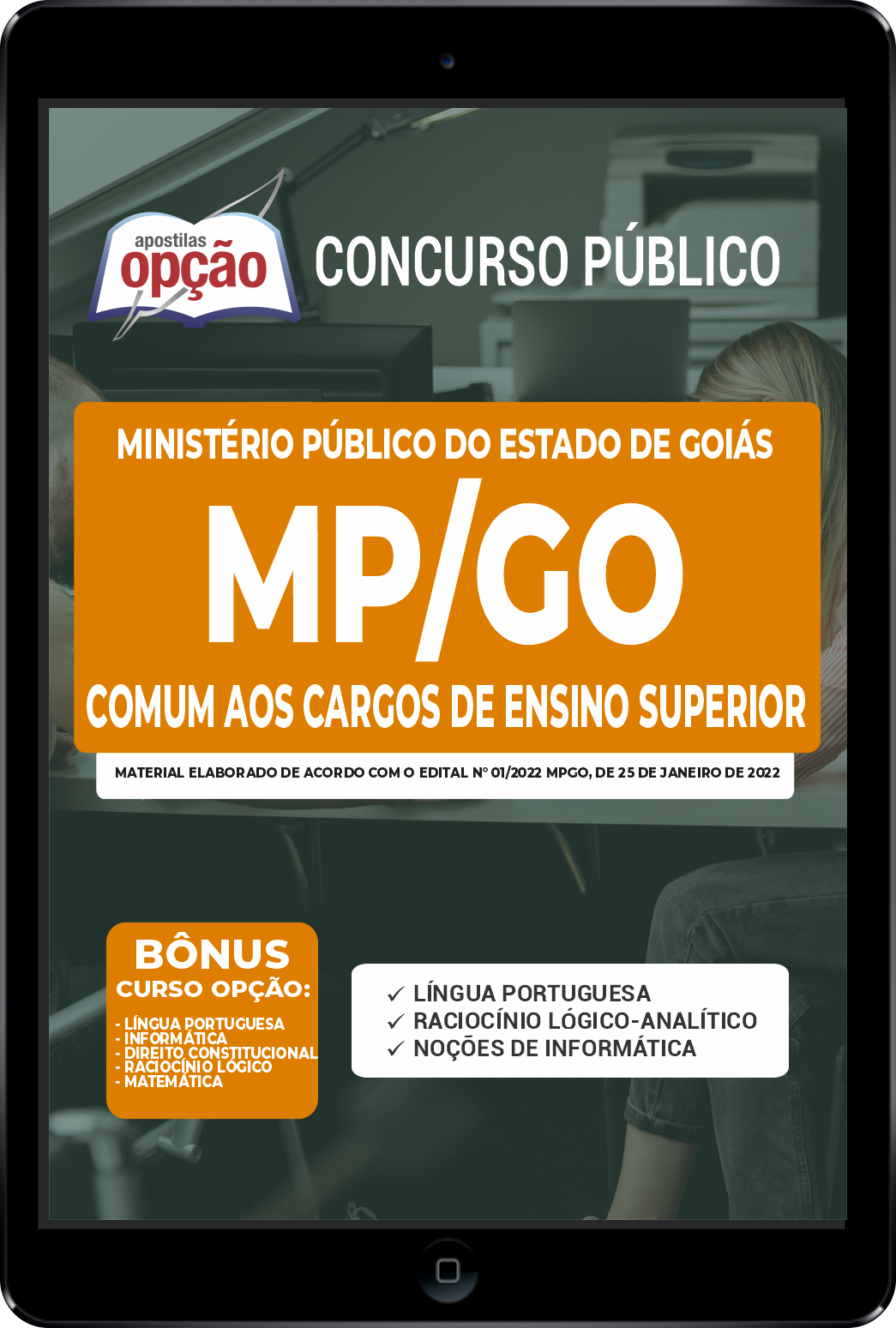 Apostila MP-GO PDF - Comum aos Cargos de Ensino Superior 2022