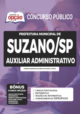 Apostila Prefeitura de Suzano - SP - Auxiliar Administrativo