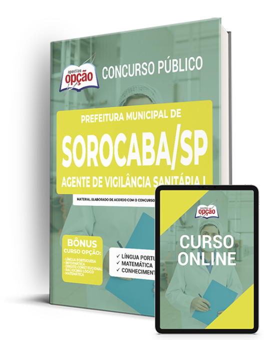 Apostila Prefeitura  Sorocaba SP 2022 Agente de Vigilância Sanitária I