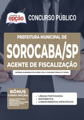 Apostila Prefeitura de Sorocaba - SP - Agente de Fiscalização