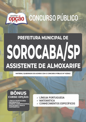 Apostila Prefeitura de Sorocaba - SP - Assistente de Almoxarife