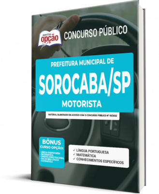 Apostila Prefeitura de Sorocaba - SP - Motorista