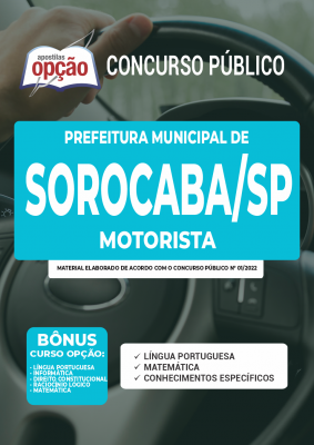 Apostila Prefeitura de Sorocaba - SP - Motorista