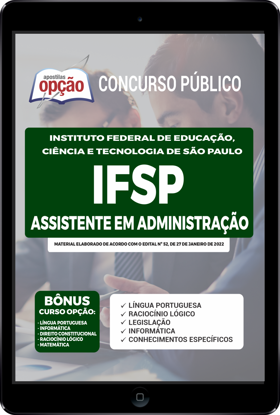 Apostila IFSP PDF 2022 - Assistente em Administração