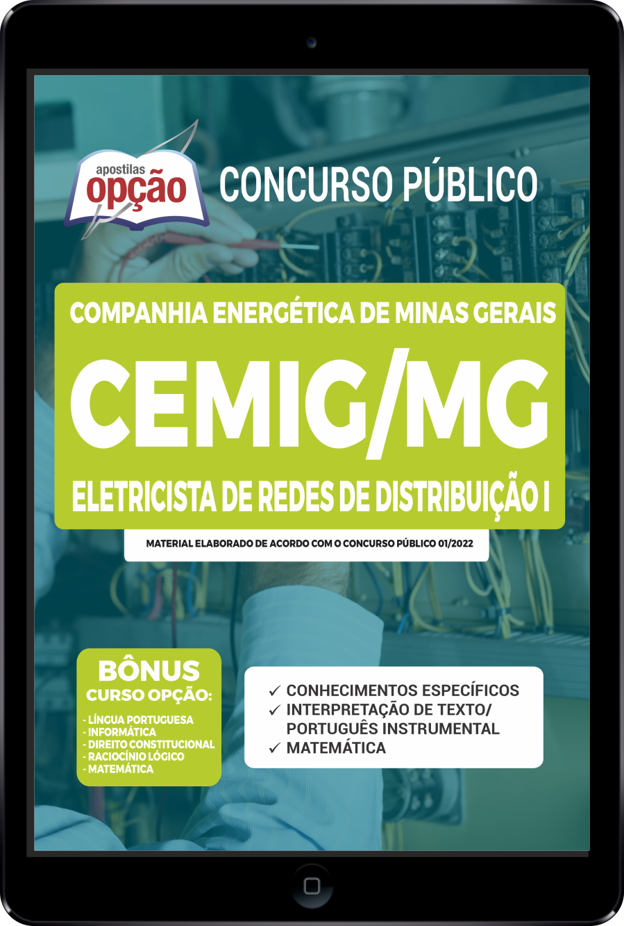 Apostila CEMIG PDF - Eletricista de Redes da Distribuição I 2022