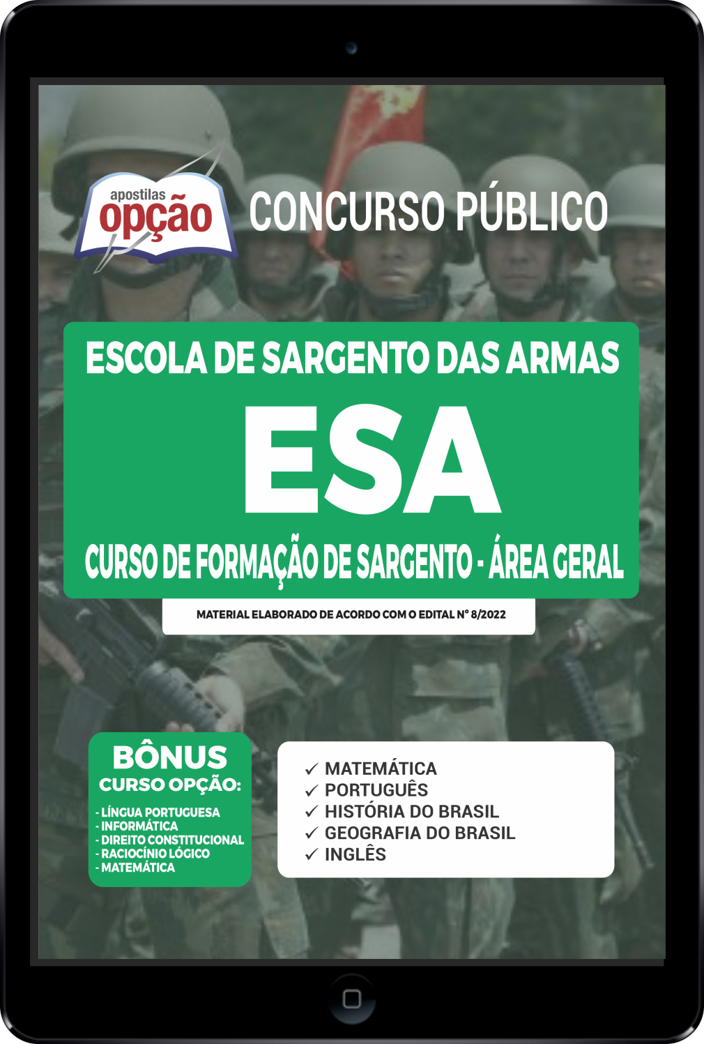 Apostila ESA PDF - Curso de Formação de Sargento - Área Geral 2022