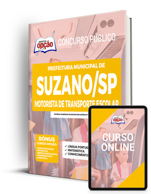 Apostila Prefeitura de Suzano SP 2022 Motorista de Transporte Escolar