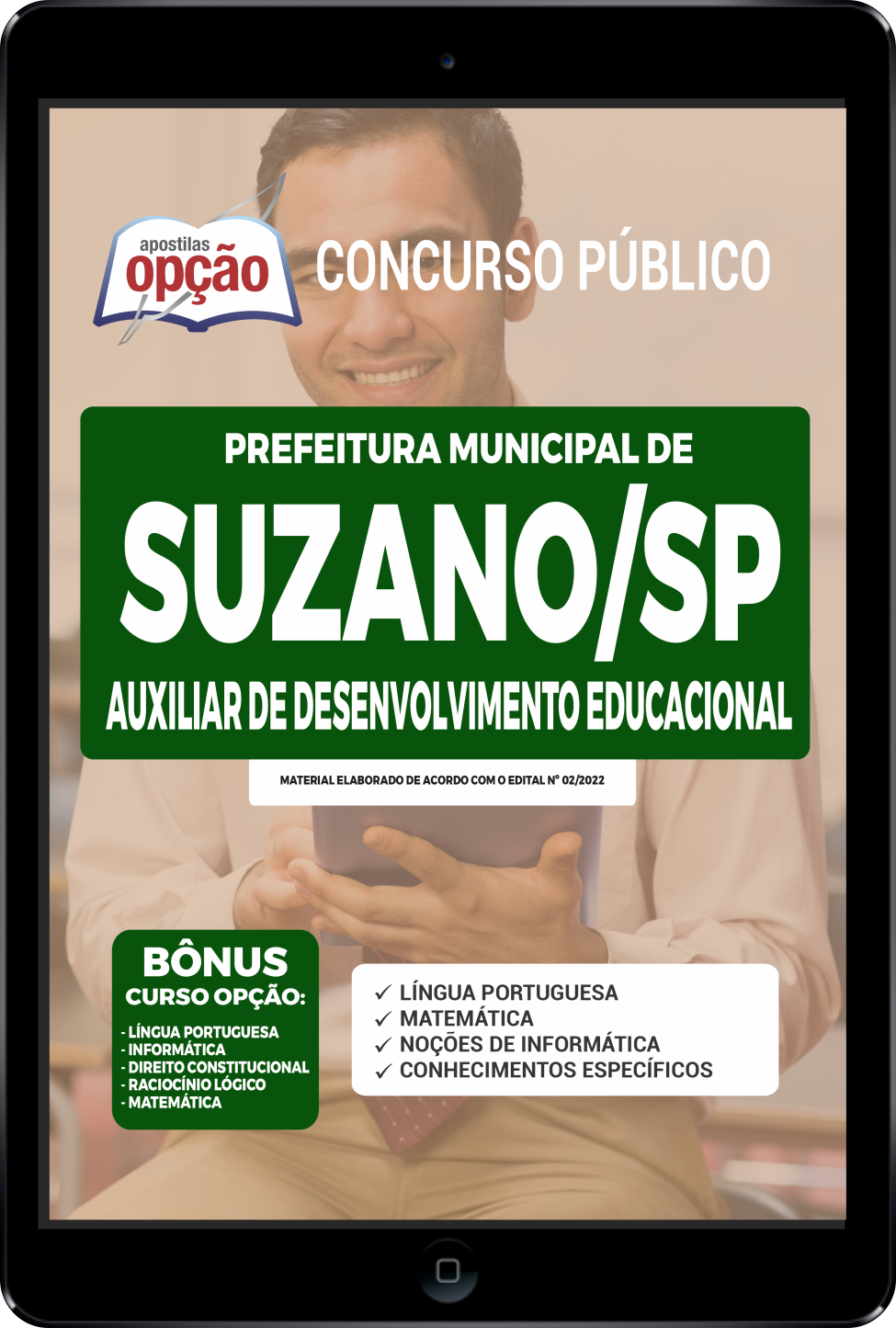 Apostila Prefeitura de Suzano SP PDF Aux Desenv Educacional 2022