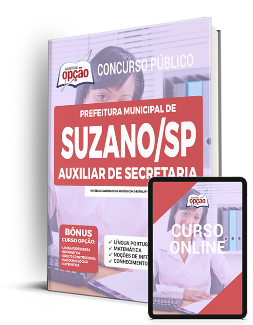 Apostila Prefeitura de Suzano SP 2022 Auxiliar de Secretaria