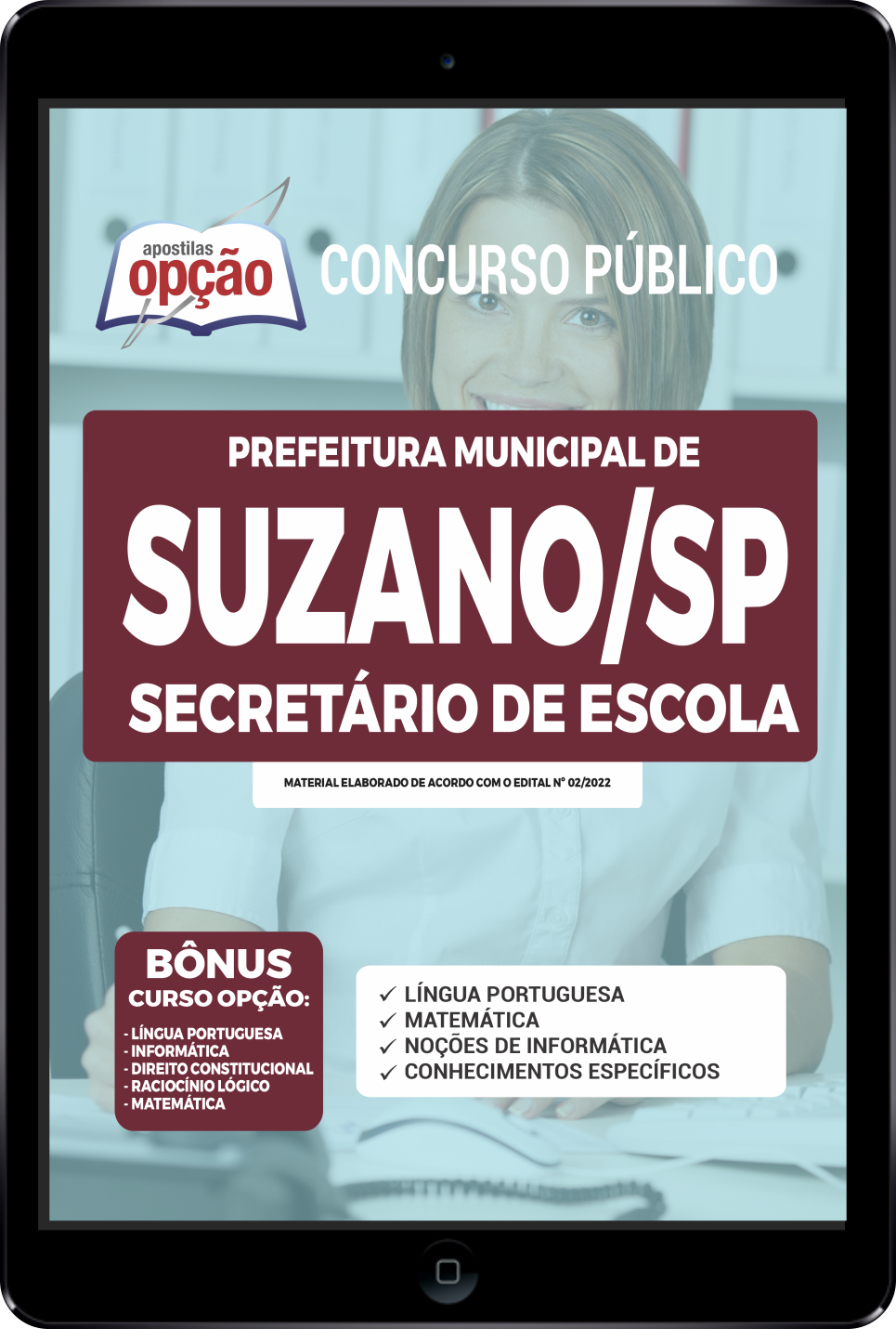 Apostila Prefeitura de Suzano SP PDF - Secretário de Escola 2022