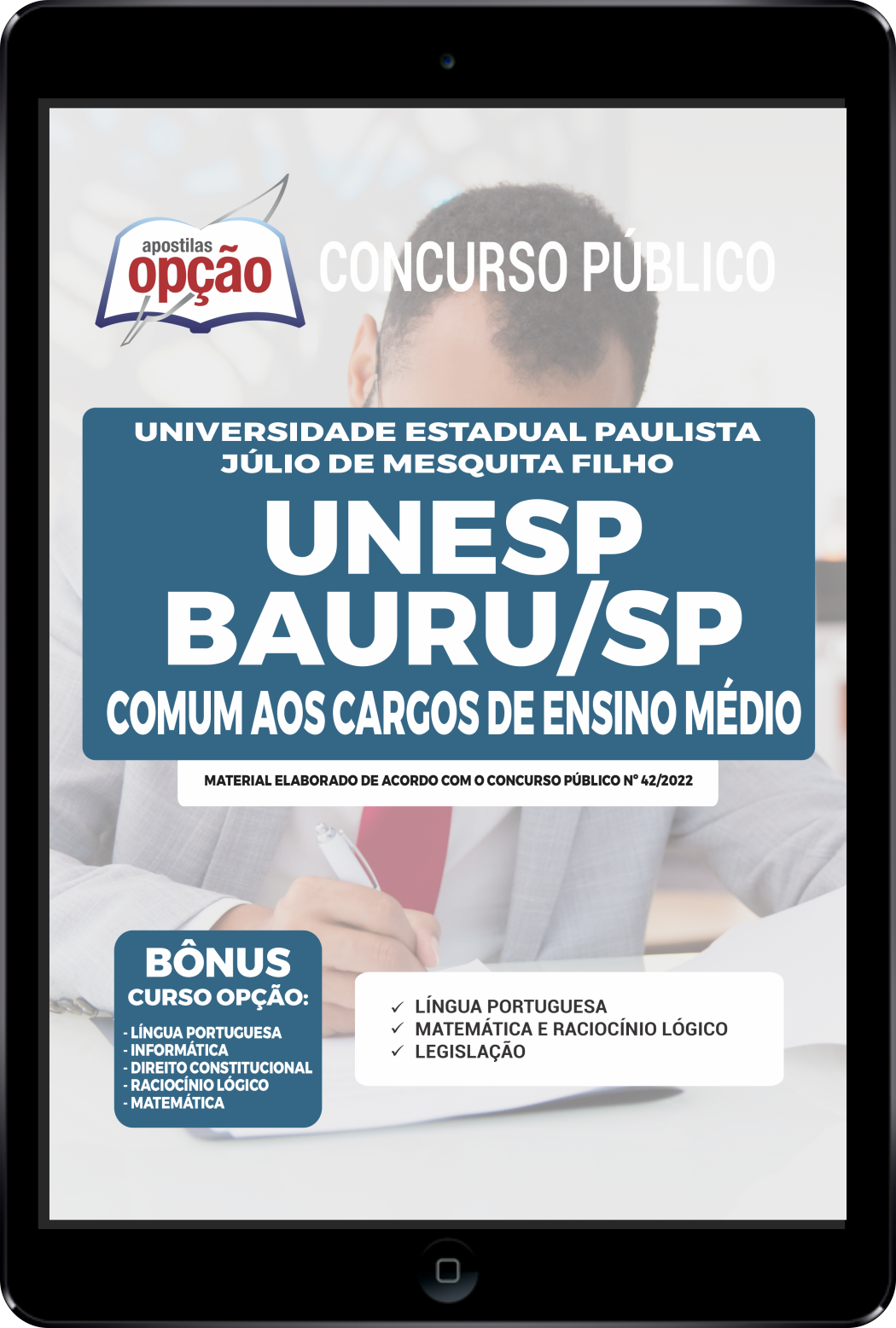 Apostila UNESP Bauru - SP PDF - Comum aos Cargos de Ensino Médio 2022