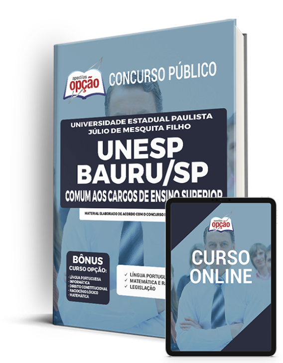 Apostila UNESP Bauru - SP 2022 - Comum aos Cargos de Ensino Superior