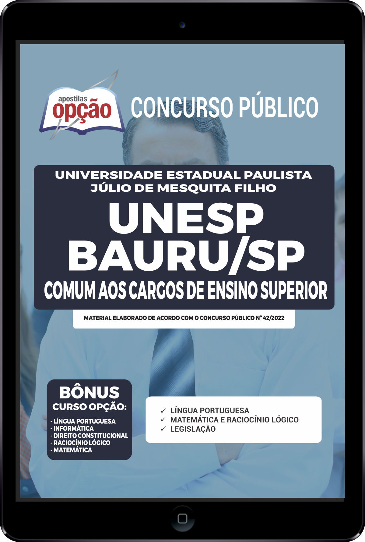 Apostila UNESP Bauru - SP PDF Comum aos Cargos de Ensino Superior 2022