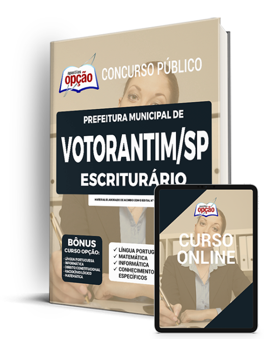 Apostila Prefeitura de Votorantim - SP 2022 - Escriturário