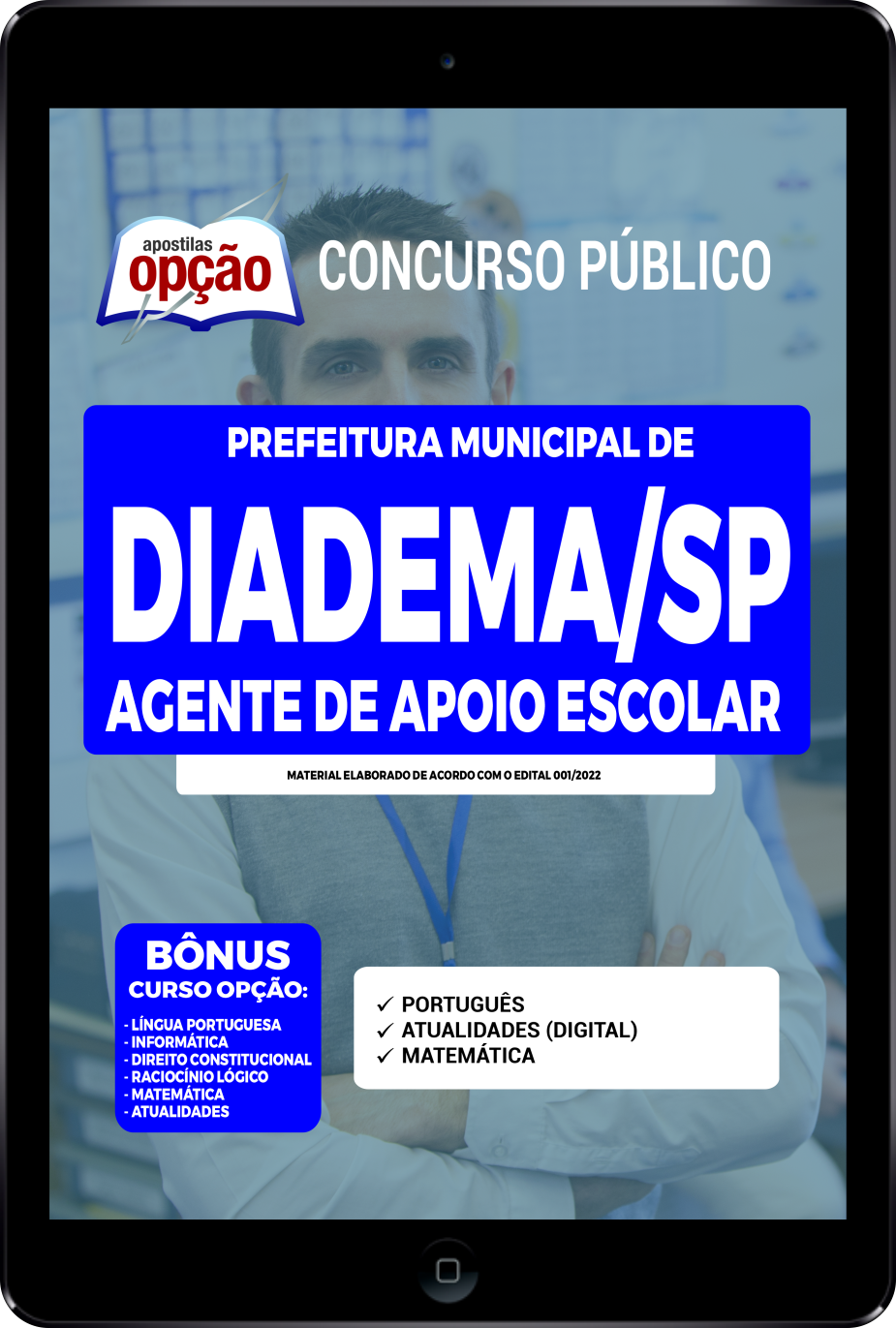 Apostila Prefeitura de Diadema - SP PDF - Agente de Apoio Escolar 2022