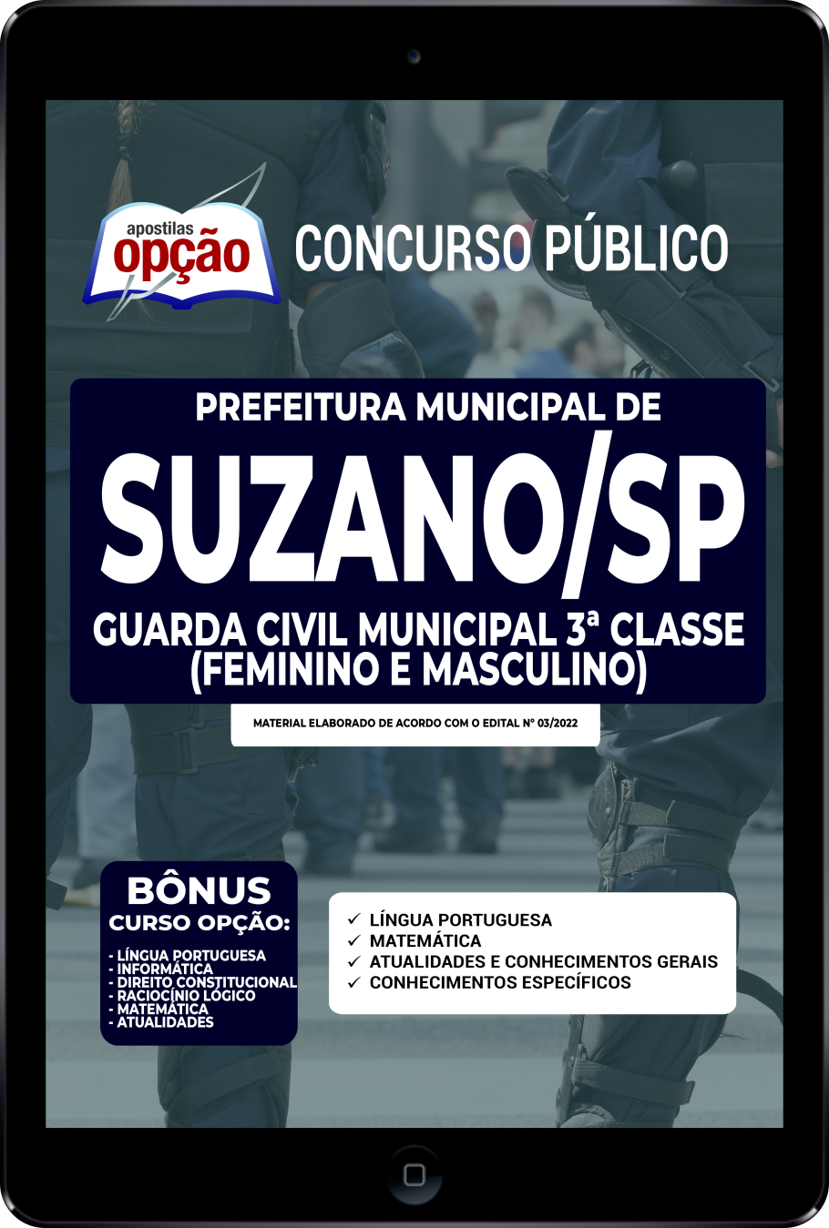 Apostila Prefeitura de Suzano - SP PDF - Guarda Civil Municipal 2022