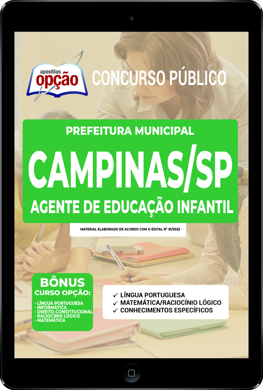 Apostila Prefeitura de Campinas SP PDF Agente de Educação Infantil 2022