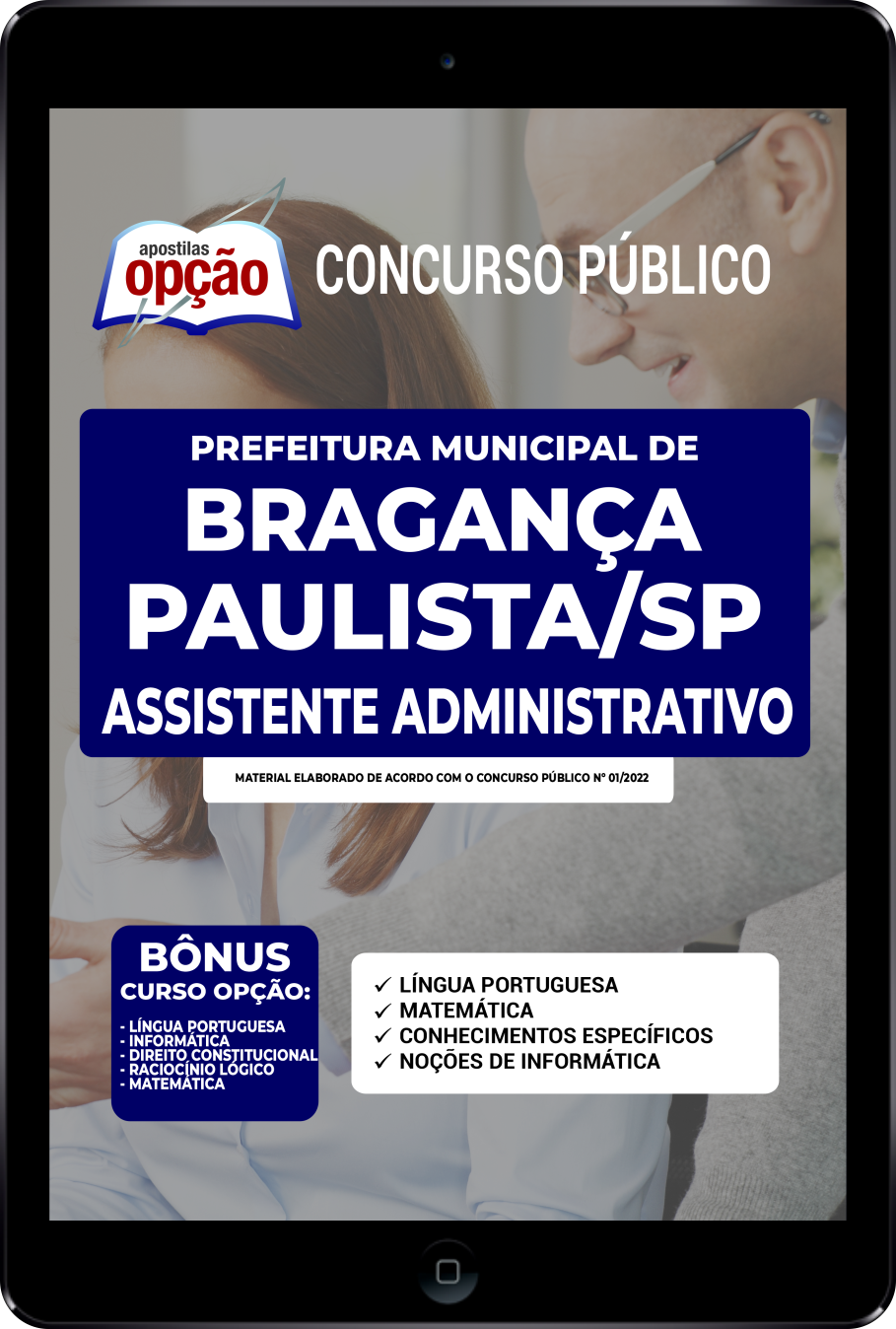 Apostila Prefeitura de Bragança Paulista SP PDF - Assistente Adm 2022